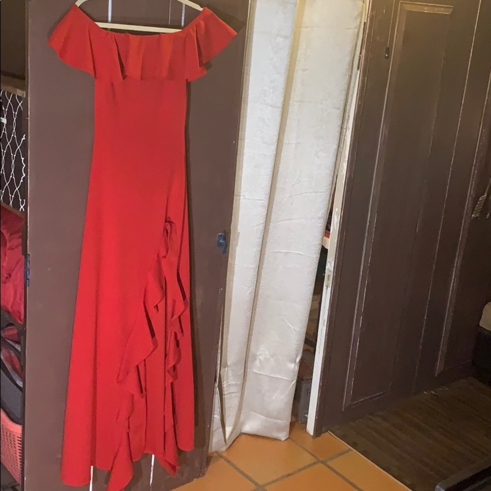 Super fun off the shoulder Dress. Worn ONE TIME.